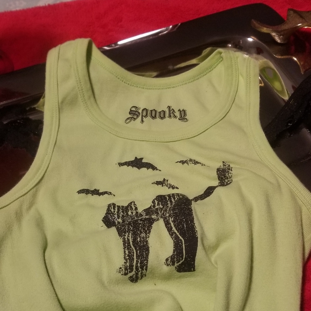 Spooky Black Cat Halloween Top